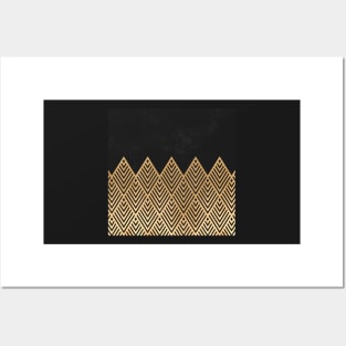 Geometric Black and Gold Posters and Art